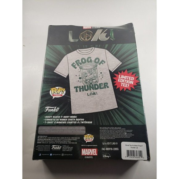 Funko POP! Tees Marvel: Loki T-Shirt "Frog Of Thunder"  Unisex Size L Large New - Picture 2 of 2